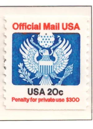 1983 Offizielle Mail – 20 Cent Great Seal Coil