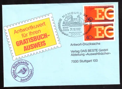 Antwortbrief für eine Werbeaktion des Verlags DAS BESTE