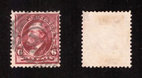 6 Cents von James A. Garfield (braunrot, Small Bank Note)