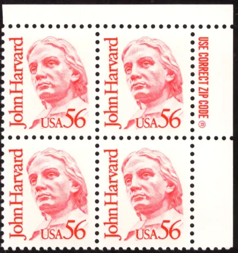 John Harvard – Block von 4