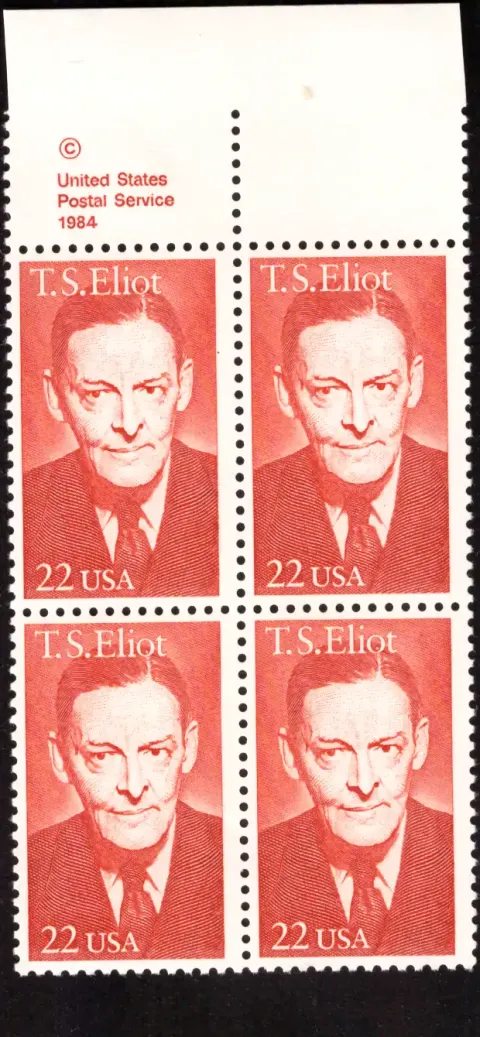 T. S. Eliot – Block von 4
