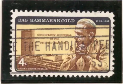 Dag Hammarskjöld – Invertierter Gelber Hintergrund