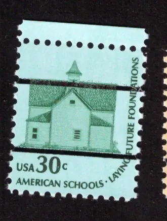 Americana – Amerikanische Schulen mit Top-Selvage, Precancel