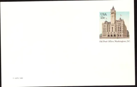 1983 Old Post Office, Washington, D.C. пощенска карта