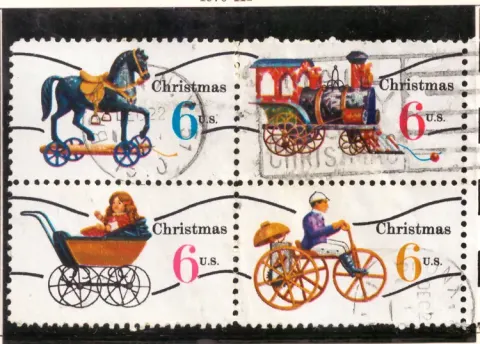 Weihnachtsspielzeug – Viererblock