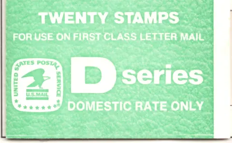 1985 D-rate Eagle complete booklet of 20