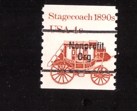 Transport - 1890s Stagecoach, Non-Profit-Precancel