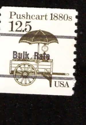 Transport - 1880er Pushcart, Bulk Rate Precancel