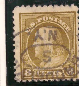 8 Cents – George Washington, Olivenbistro, Precancel