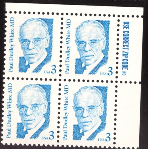 Paul Dudley White – Block of 4