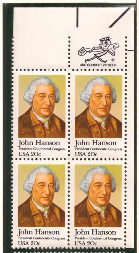 John Hanson – ZIP Margin Block von 4