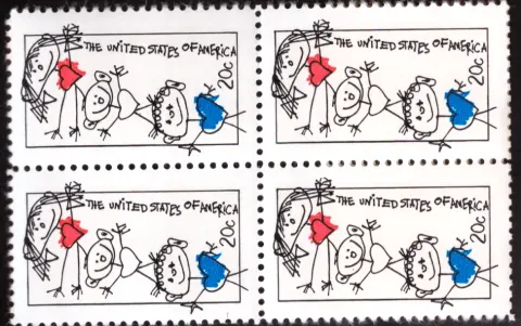 1984 Familieneinheit Block von vier