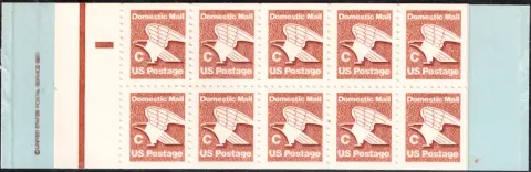 C Domestic Mail Eagle – booklet pane of 10