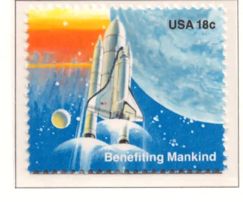 Space Achievement — Benefiting Mankind: Shuttle Lifting Off