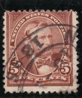 5 Cents – Ulysses S. Grant (rotbraun, First Bureau)