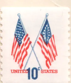 Gekreuzte 50-Sterne- und 13-Sterne-Flaggenspule