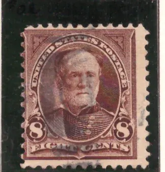 8 Cents von William T. Sherman, violettbraun
