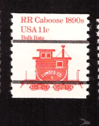 Transport - 1890er Jahre Eisenbahn Caboose, Precancel