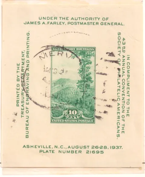 Gesellschaft der philatelistischen Amerikaner - Asheville 1937