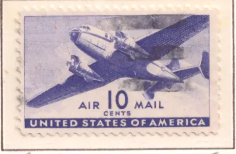 Transportflugzeug Airmail – 10 Cent