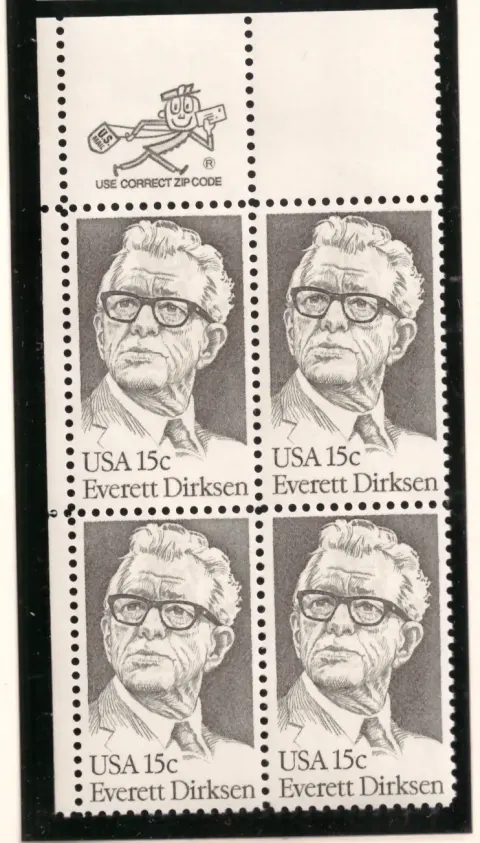 Everett Dirksen – margin block of 4