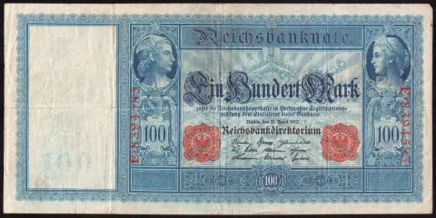 100 Mark – Reichsbanknote, rote Siegel