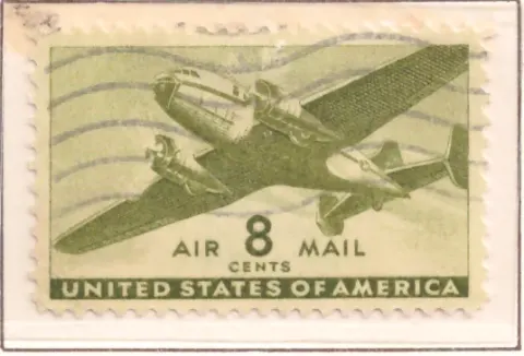 Transportflugzeug Airmail – 8 Cent