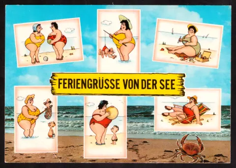 Humorvolle Feriengrüße von der See