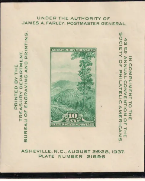 Gesellschaft der philatelistischen Amerikaner - Asheville 1937