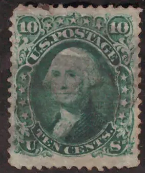 10 Cents – George Washington, Typ II (grün)