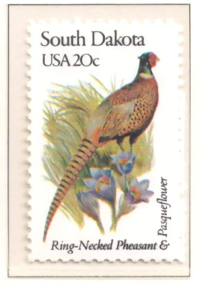 1982 State Birds and Flowers – South Dakota