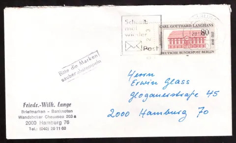 Weihnachtsbrief mit erhaltenem Michel-Rundschau-Gutschein 1983