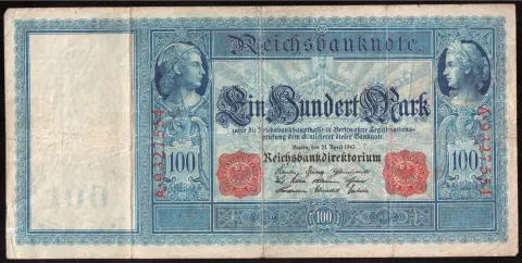 100 Mark – Reichsbanknote, rote Siegel