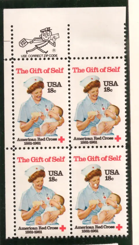 American Red Cross, The Gift of Self – margin block of 4