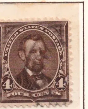 4 Cents – Abraham Lincoln (Sepia, Erstes Büro)