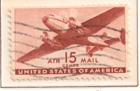 Transportflugzeug Airmail – 15 Cent