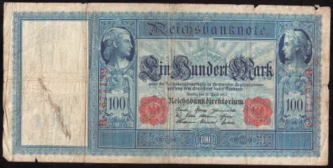 100 Mark – Reichsbanknote, rote Siegel