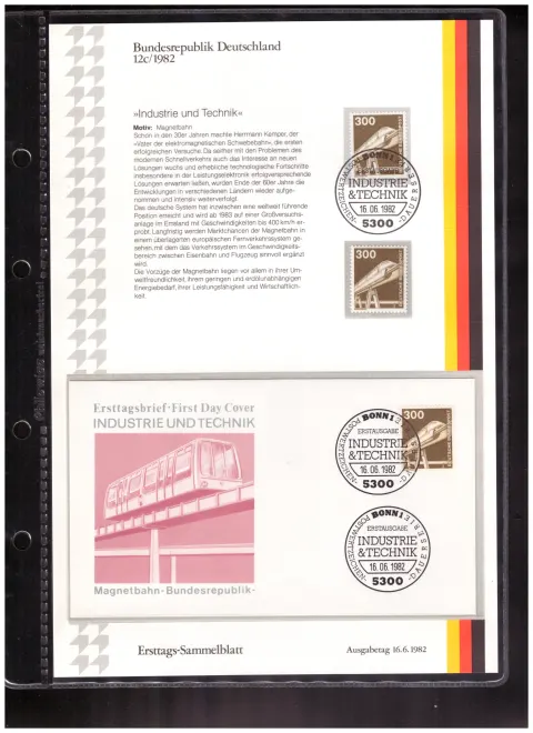 Ersttags-Sammelblatt 12c/1982 – Industrie und Technik