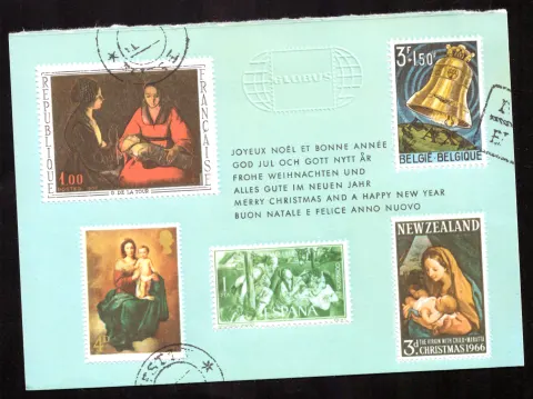 GLOBUS Mehrländer-Weihnachtsbriefmarken-Grußkarte – Kopie A