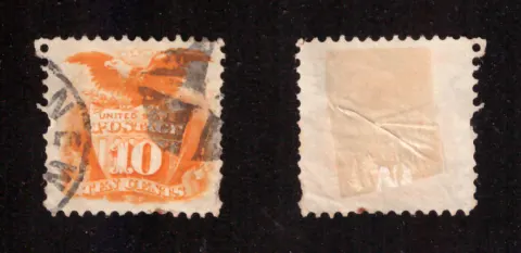 30 Cents – Schild, Adler und Flaggen (1869)
