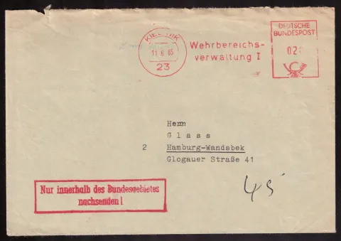 Dienstbrief der Wehrbereichsverwaltung I