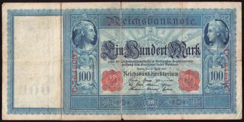 100 Mark – Reichsbanknote, rote Siegel