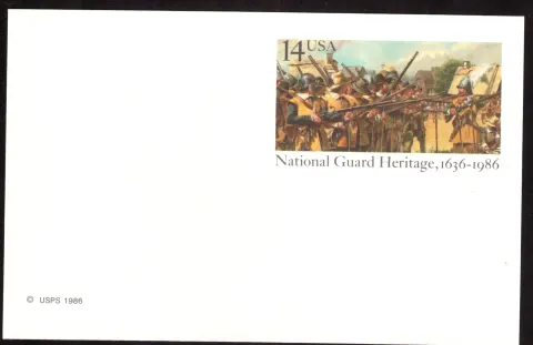 1986 National Guard Heritage Postkarte