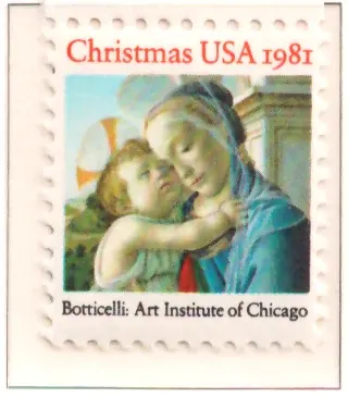 Weihnachten 1981 – Madonna und Kind von Botticelli