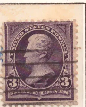 3 Cents – Andrew Jackson (violett, Erstes Büro)