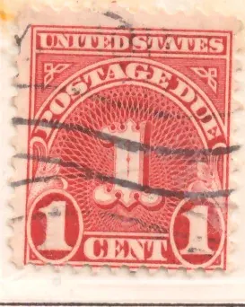 U.S. Postage Due – Moderne Zahl