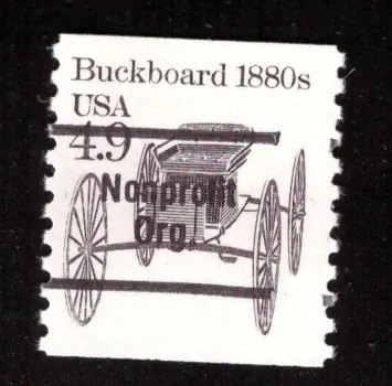 Transport - 1880er Buckboard, Non-Profit-Precancel