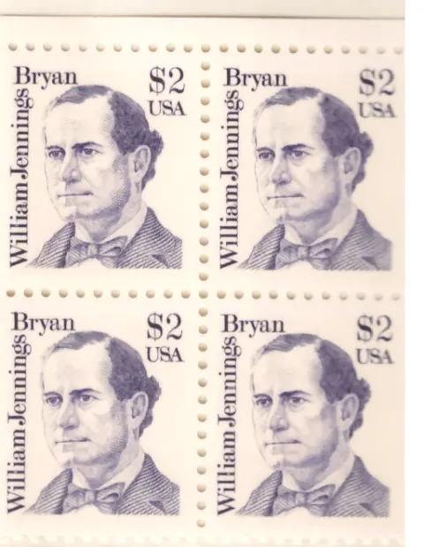 William Jennings Bryan – Block of 4
