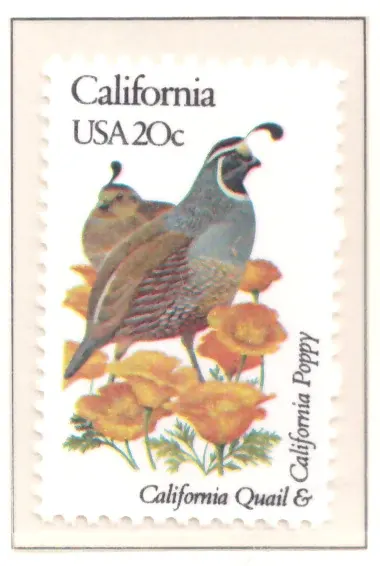 1982 State Birds and Flowers – Kalifornien
