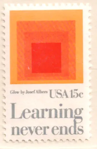 Lernen endet nie – Glow von Josef Albers